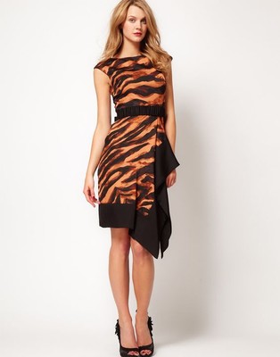 karen millen dip dye fringe dress