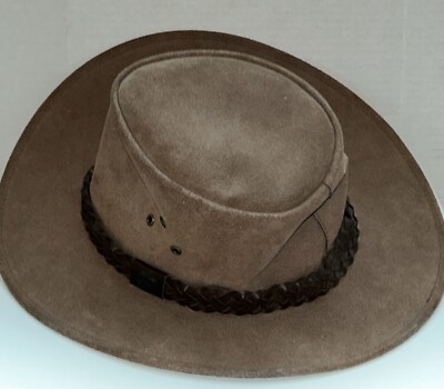 Kakadu Traders Australia Classic Suede Bushranger Floppy Hat Style 9H12 Medium