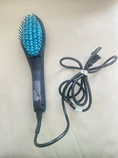 Silky Straight Black Ceramic Hair Straightening Brush Used