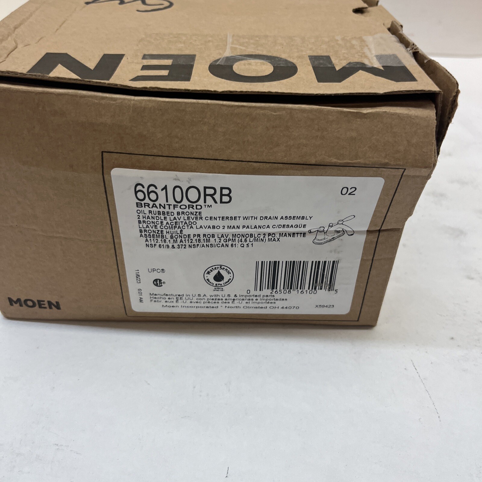 Moen 6610ORB Brantford Oil Rubbed Two-Handle Low Arc Bathroom Faucet - Bronze