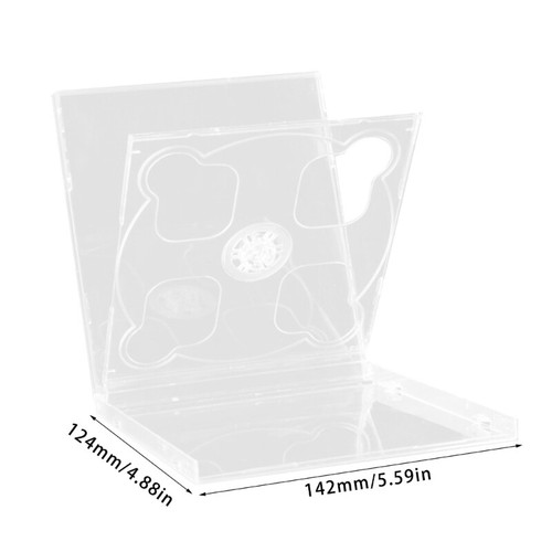 Transparent Plastic VCD Case Portable Disc Storage Box Single Disc Disc Box Case - Afbeelding 8 van 8