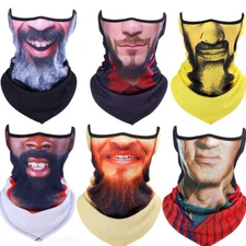 Cooling Face Scarf Elastic Half Face Mask Women Men Bandana Neck Gaiter Funny US