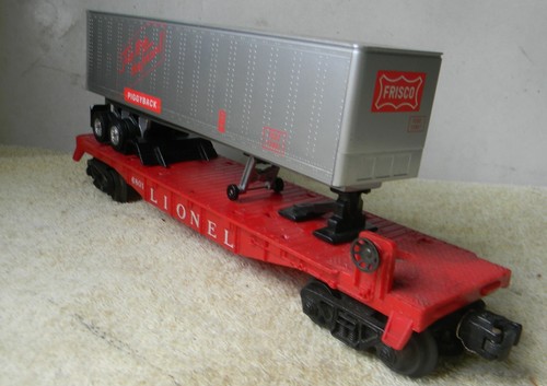 Lionel Flat Car ToFC ~ FRISCO ~ Piggyback Service - Rd#6801 - O 27 - Picture 2 of 7