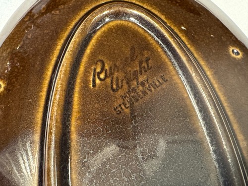 Russel Wright Stubenware American Modern Chutney gravy pitcher and tray - Picture 2 of 4