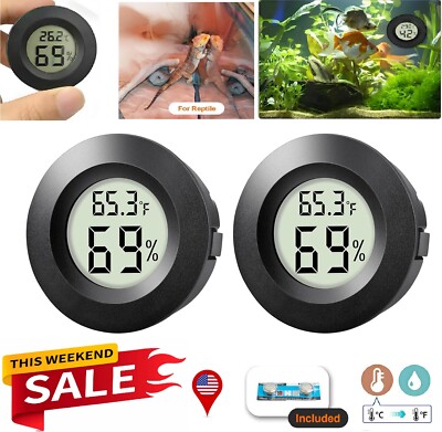 2× Mini Digital LCD Thermometer Hygrometer Humidity Temperature Meter Tester USA