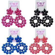 Orecchini Pendenti Fiori e Cerchio Leggerissimi da Donna Modello Classico Ester