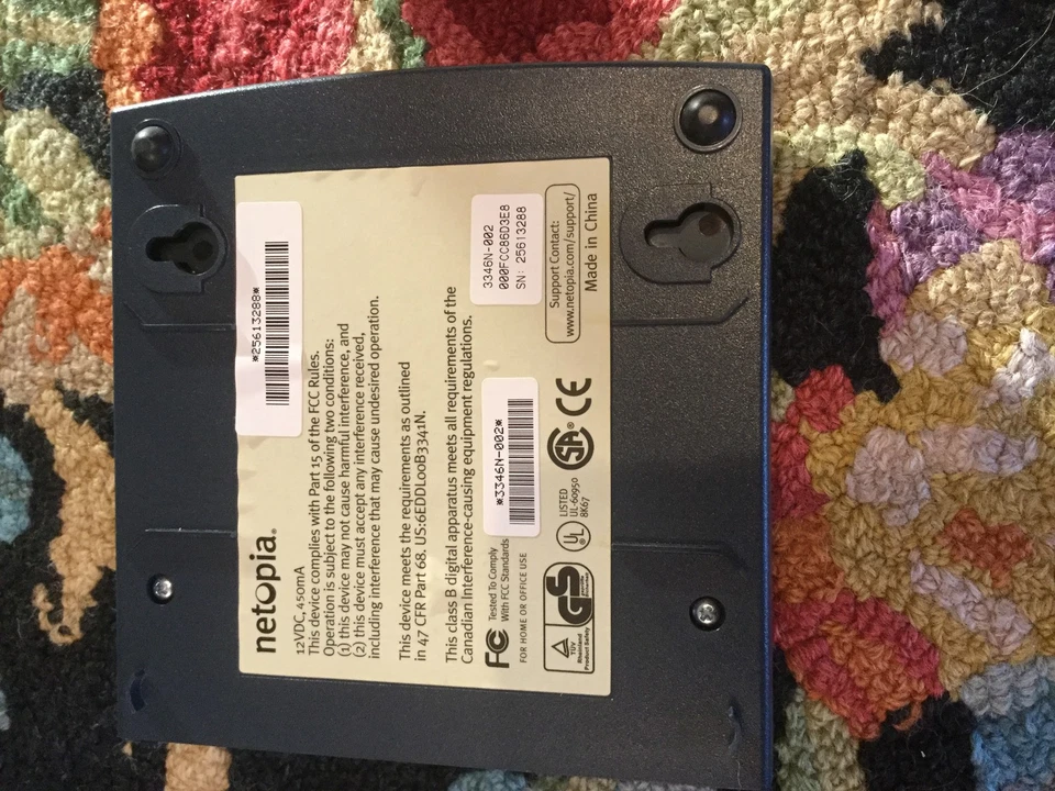 Netopia Cayman 3346N-002 4-Port 10/100 DSL Modem USED - Image 3 of 3