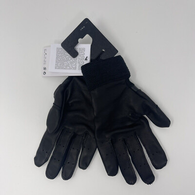 Nike Alpha Huarache Elite Batting Gloves Mens Black Gold NEW