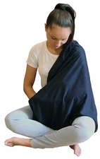  Infinity Nursing Scarf Breastfeeding Cover for Privacy Feeding Baby Navy Blue