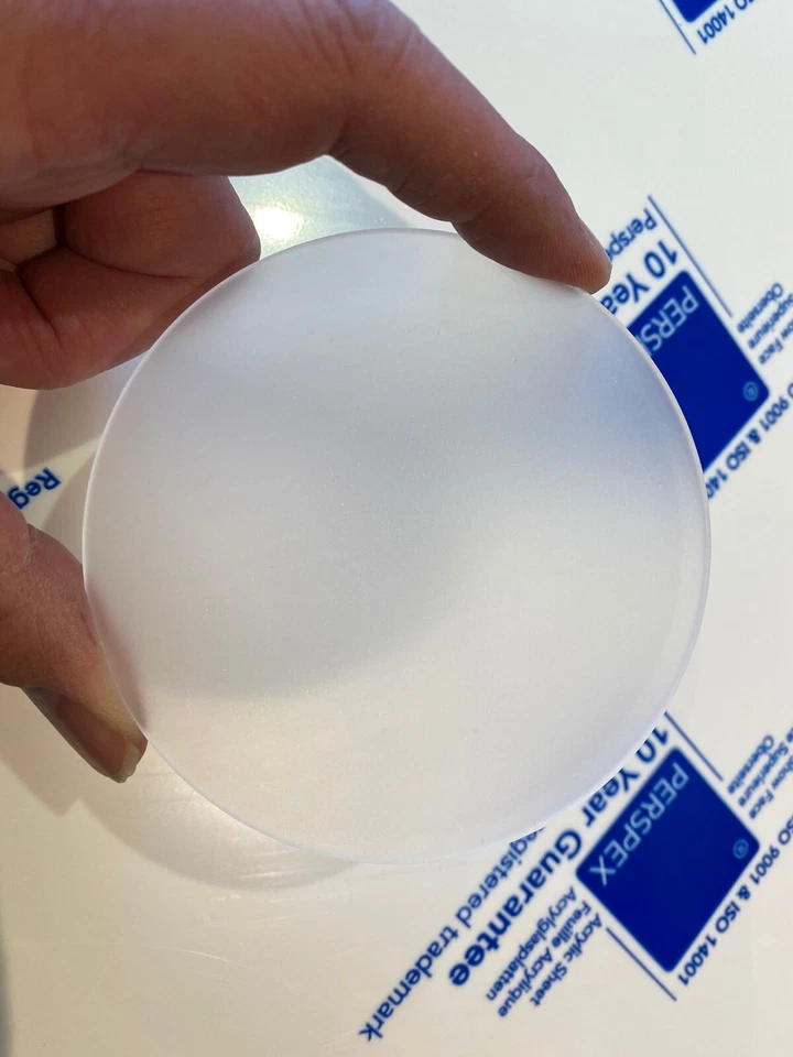 Frosted Round Discs Circles Double Sided Light Diffusing [Cut To Size Perspex]