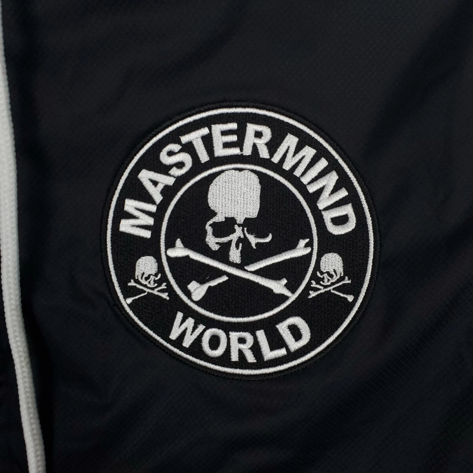 Mastermind World Mitchell & Ness Large Windbreaker Jacket 2023 Collab Black New - product detail image 3