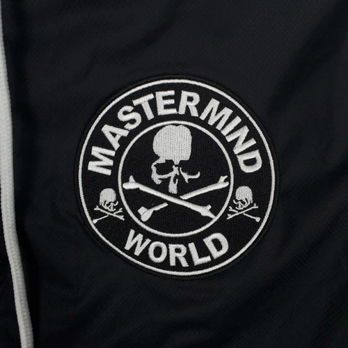 Mastermind World Mitchell & Ness Large Windbreaker Jacket 2023 Collab Black New image 3