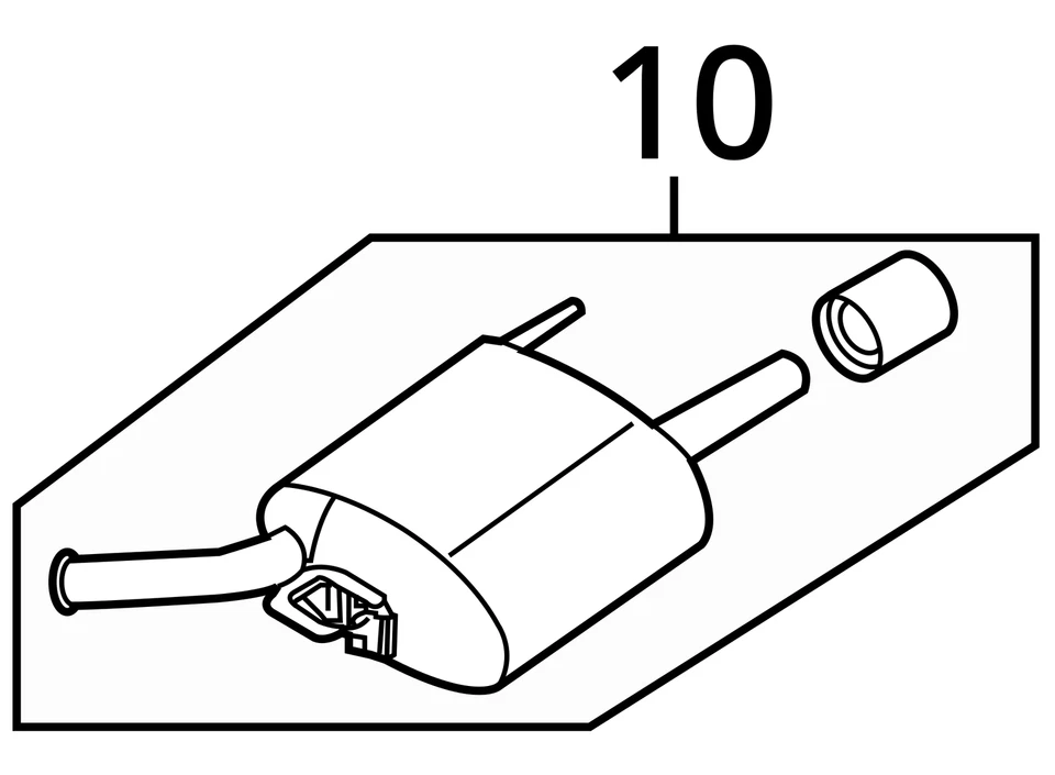 Silenciador de escape trasero izquierdo lado del conductor OE envío gratuito para Nissan Altima 2015-2018 Foto 3 de 4