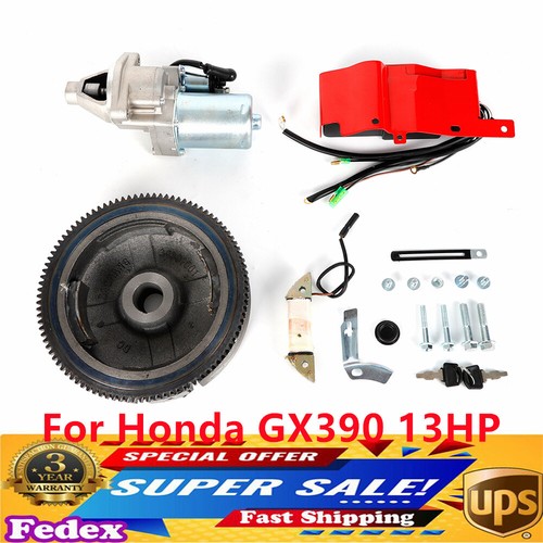 Electric Start Kit Flywheel Starter Motor Ingnition For Honda Gx390 eBay