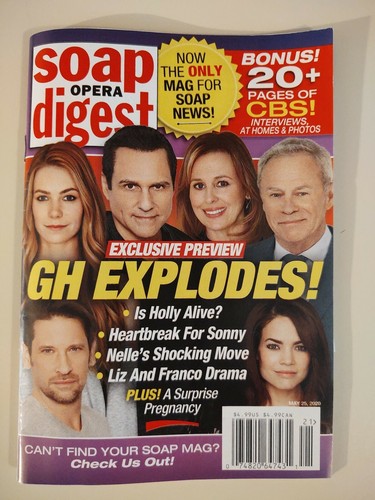 SOAP OPERA DIGEST MAGAZINE MAY 25 2020 GENERAL HOSPITAL THE ONLY SOAP MAGAZINE! - Picture 1 of 2