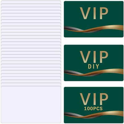 100 Pcs Sumblimation Business Cards Blanks Metal Aluminum Business Card Blanks