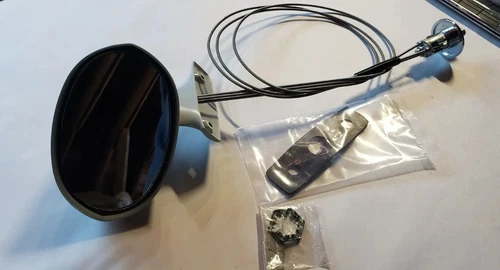 1971-74 Dodge Plymouth B E Body Remote Paintable Left Driver Side Mirror + Cable