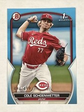2023 Bowman Draft Sky Blue #BD-116 Cole Schoenwetter 1st Bowman /499 Reds