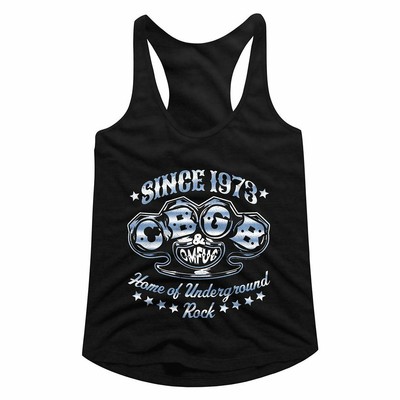 CBGB CBGB Knuckles Black Women's Racerback Tank Top Shirt
