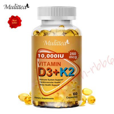 Vitamin K2 D3 Vitamin Supplement 10000IU, Boost Immunity  Heart Health