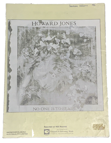 Noone Is To Blame Howard Jones 1985 Sheet Music