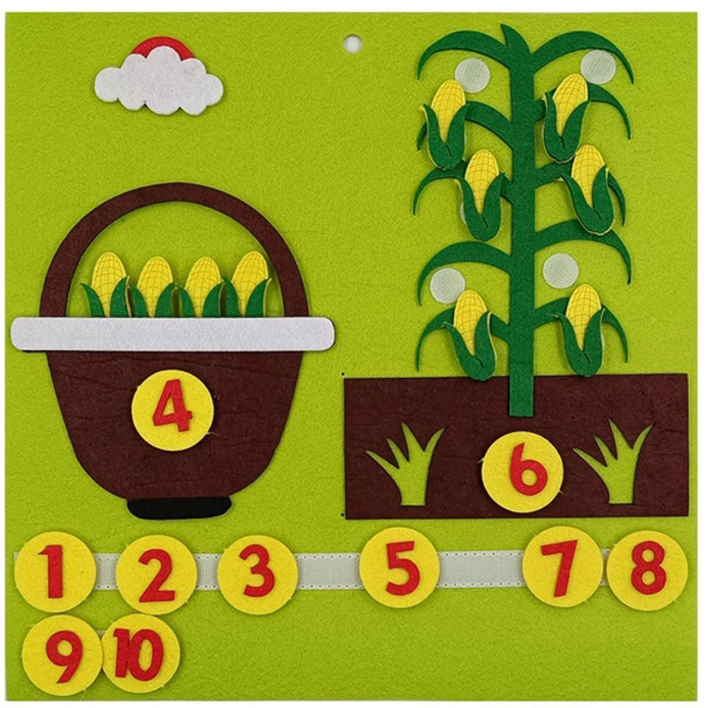 Kid Montessori Toys Felt Finger Number Math Children Counting Learning ...