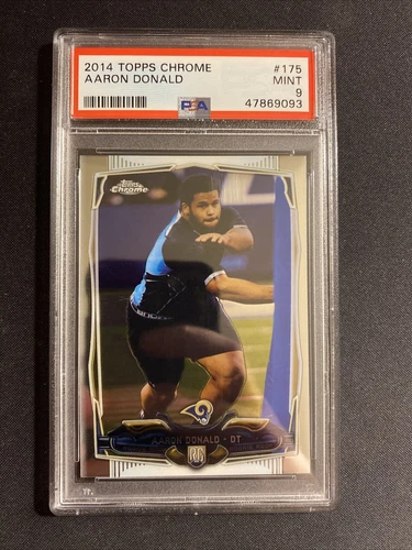 2014 Topps Chrome #175 Aaron Donald Rams Rookie PSA 9 MINT Rams