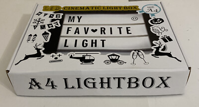 Cinema Light Box Changing Lighted Up 255 Black & Colored Letters Numbers Symbols