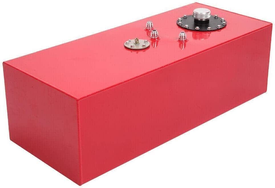15 GALLON POLISHED ALUMINUM RACING DRIFT FUEL CELL GAS TANK WITH LEVEL SENDER