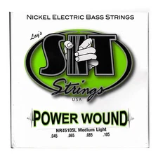 Bass Strings Power Wound SIT Nickel Medium Light Set NR45105L 088903