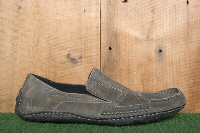 Bed Stu dark gray leather loafer slip ons | size 12 Bed Stu Eden Distressed Leather Cap Toe Slip On Oxfords  main image 4