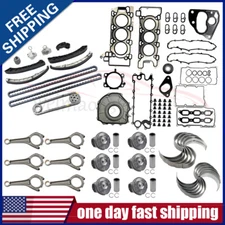 AJ126 Engine Rebuild Kit Pistons Gaskets Rods Timing For Jaguar Land Rover 3.0L