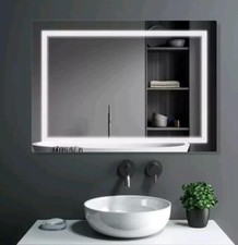 ✅Specchio da Bagno a LED 70x90cm, specchio con illuminazione,6500K bianco freddo