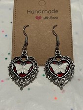 Gothic Punk Steampunk Eye Heart Bat Butterfly Gears Earrings