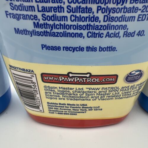 3 Pack Nickelodeon Paw Patrol Bubble Bath 24 fl oz Raspberry Rescue Scented New - Picture 6 of 7