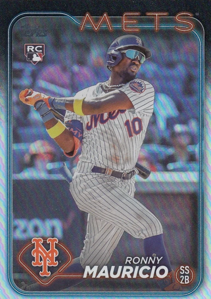 RONNY MAURICIO TOPPS ROOKIE RAINBOW FOIL PARALLEL RC METS #224 2024 24