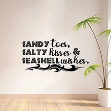 Seashell Sea Quote Beach Ocean Vinyl Wall Art Decor Sticker for Home Room Decals