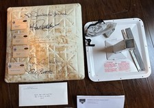 Jeter, Rivera, Pettitte & Posada Autographed Game Used NY Yankees Base