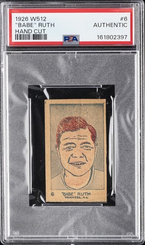 1926 W512 HAND CUT #6 "BABE" RUTH PSA AUTHENTIC