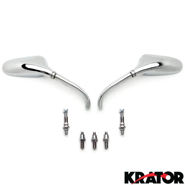 Espejos retrovisores cromados para palos de golf adaptadores gratuitos para Honda Shadow Sabre VT VF 700 750 1100 Foto 3 de 3