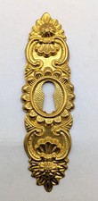 M&ouml;belbeschlag, Schlossblende f&uuml;r Schrank, Messing, Jugendstil, Neu, Nr.15