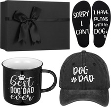 4-Pc Dog Dad Gift Set – Mug, Socks, Cap with Gift Box