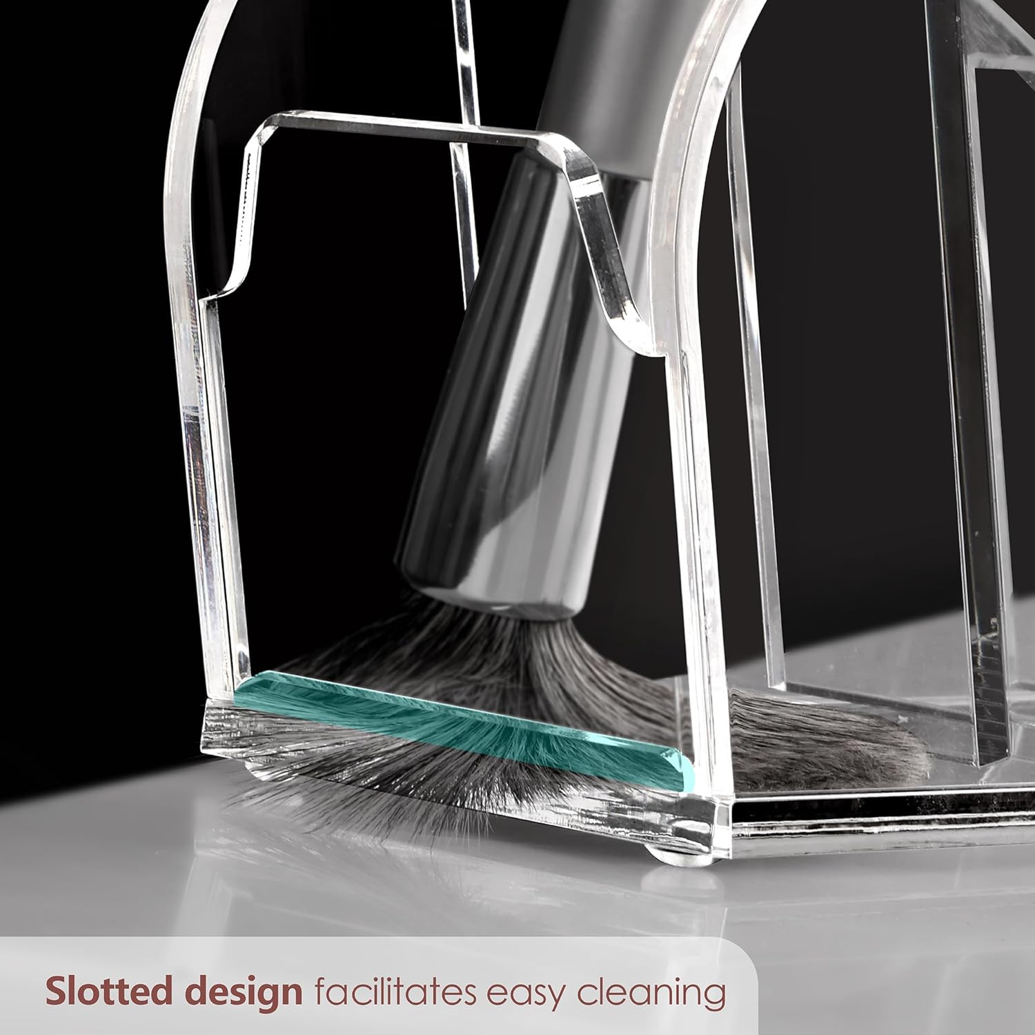 Acrylic 5 Compartments Remote Control Holder, Multi-Functional Bedside Couch Liv