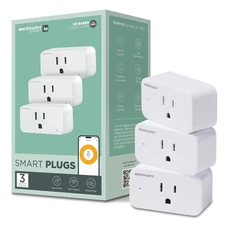 Smart Wi-Fi Plug Outlet 3-Pack - Compatible with Alexa & Google Assistant