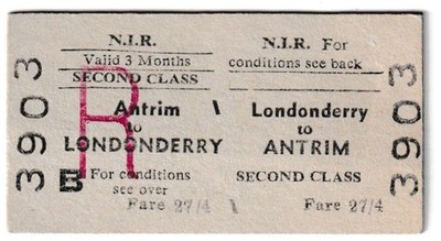 NORDIRLAND RWYS.    - Londonderry - Antrim RUNDREISE