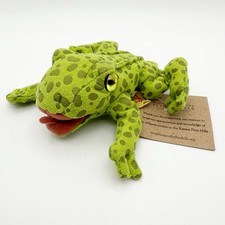 Folkmanis Finger Puppet Green Spotted Frog Full Body Mini Plush W Flint Hills Ta