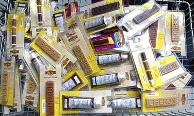 60 Teile Sonderposten Liberon + Bondex Wachskitt Holzkitt Retuschierstift