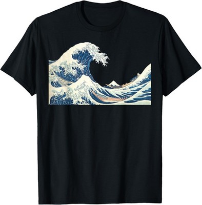 Great Wave off Kanagawa Katsushika Hokusai Surfing Ocean T-Shirt