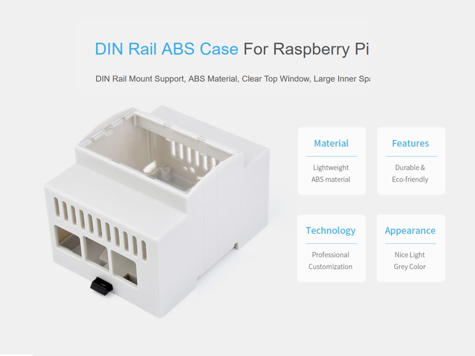 Boîtier Raspberry Pi 5 Rail DIN pour Intégration Tableau Électrique Domotique