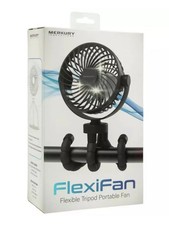 FlexiFan Portable Fan Flexible Tripod 3 Speeds 360 Degrees rechargeable stroller